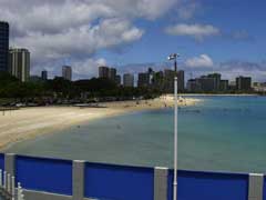 The beach beside the lab